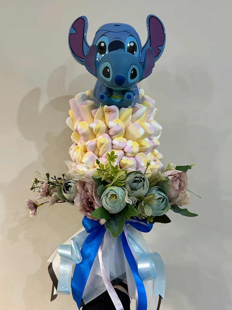 Stitch csokor pille cukorral