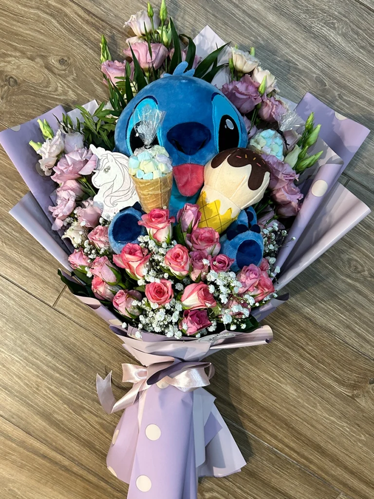 Szülinapi cskor Stitch plüssel